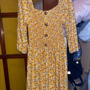 Yellow floral dress